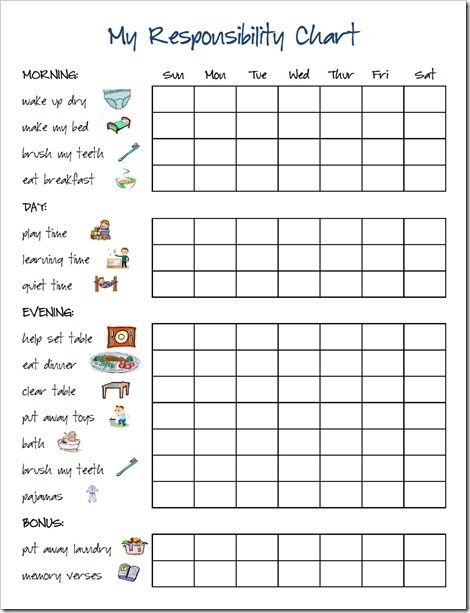 Reward Chart Ideas For 10 Year Old