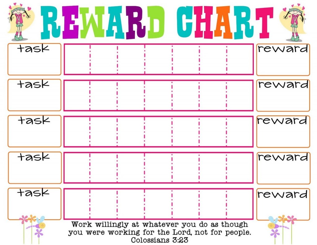 Reward Charts for Kids Entitle Me Not